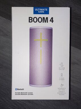 Ultimate Ears BOOM 4 Lilac/Purple Portable Bluetooth Speaker - NEW, NEVER OPENED